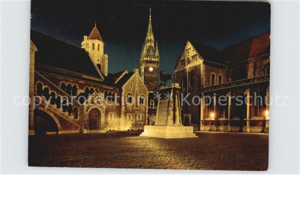 Braunschweig Blick auf Dom Burg und Rathaus Braunsch