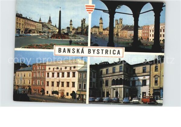 Banska Bystrica Platz Denkmal Arkaden Innenstadt