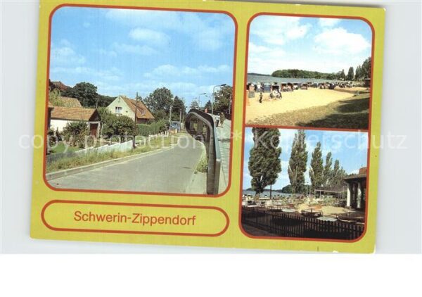 Zippendorf Fussgängerbrücke Strandbad Pavillon