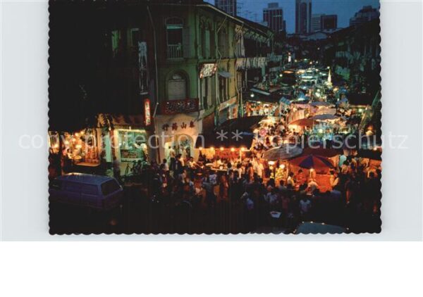 Singapore Chinatown by night Bazaars Shophouses