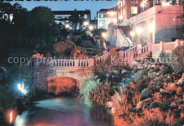 Bournemouth Pavillon Rockeries Nachtaufnahme