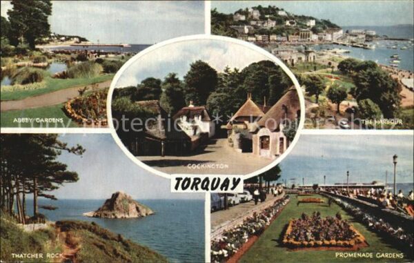 Torquay Torbay Hafen Thatcher Rock Promenade Gardens