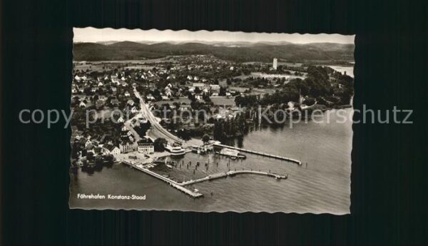 Konstanz Bodensee Fliegeraufnahme Fährhafen