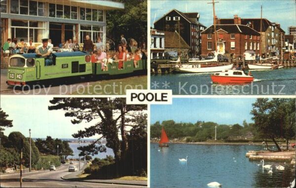 Poole Dorset Miniatur Eisenbahn Hafen Bay Park Quai