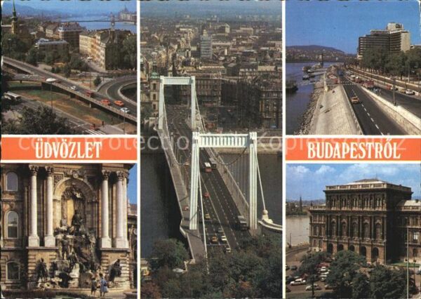 Budapest Fliegeraufnahme Brücke Teilansicht