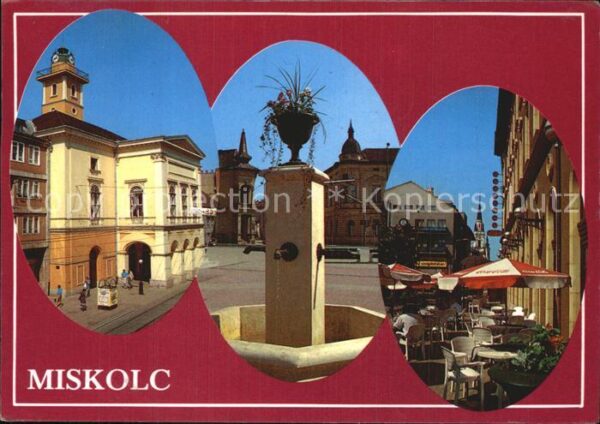 Miskolc Kirche Brunnen Fussgängerzone