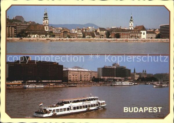 Budapest Donau Personenschiff Teilansicht
