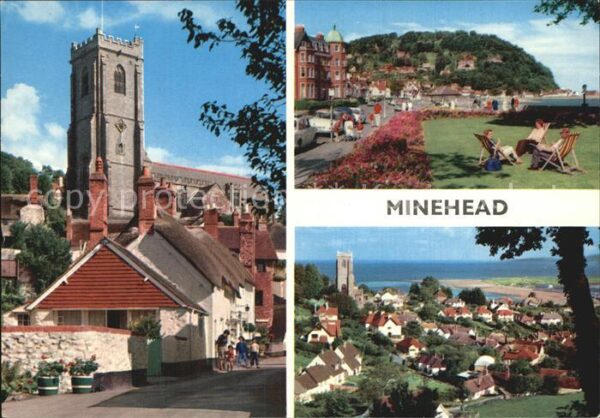Minehead West Somerset Kirche Teilansicht  Stadtpark