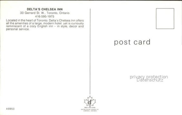 Toronto Canada Deltas Chelsea Inn – Bild 2