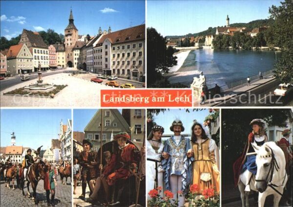 Landsberg Lech Hauptplatz Marienbrunnen Karolinenbrück