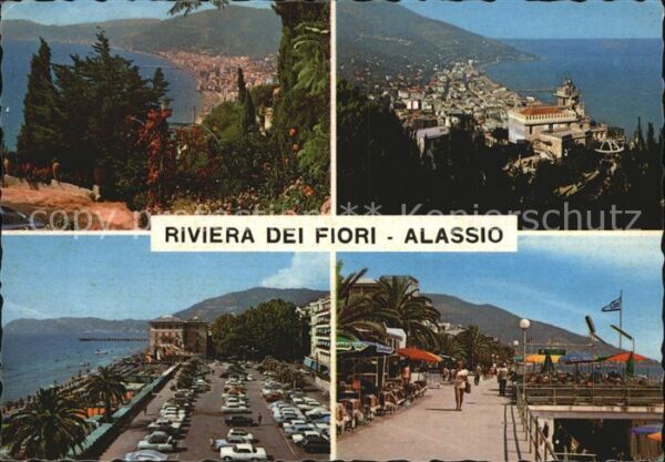 ALASSIO Savona Liguria IT Gesamtansicht Schloss Promenae
