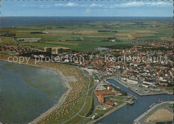 Buesum Nordseebad Fliegeraufnahme Korbstrand