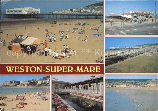Weston-super-Mare Strand  Panorama Seebrücke