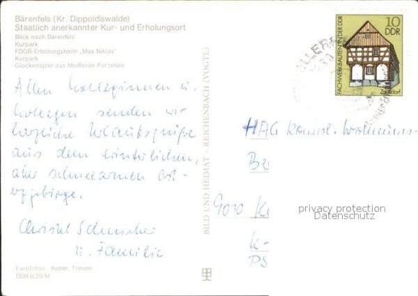 Baerenfels Erzgebirge Kurpark FDGB Erholungsheim Glockenspiel – Bild 2