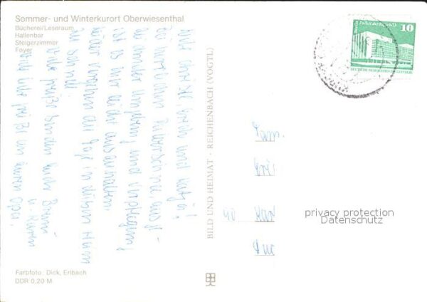 Oberwiesenthal Erzgebirge FDGB Erholungsheim Am Fichtelberg Büche – Bild 2