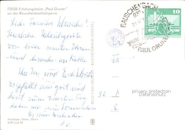 Rauschenbach Neuhausen FDGB Erholungsheim Paul Gruner Rauschen – Bild 2