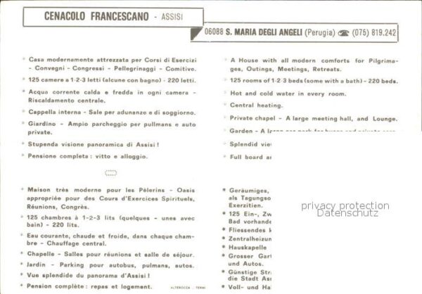 S Maria degli Angeli Cenacolo Francescano Hotel Assisi – Bild 2