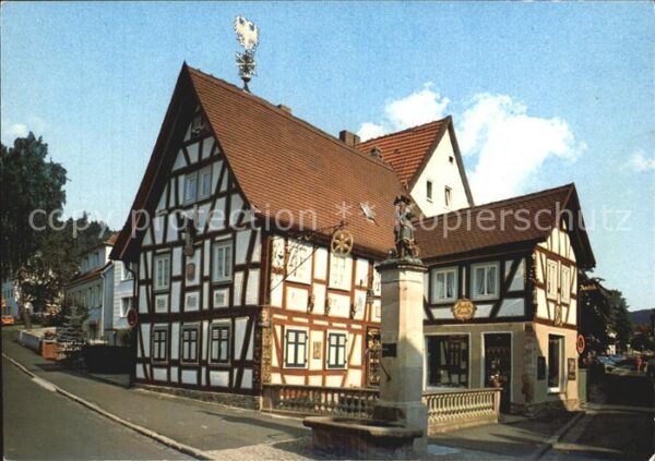 Bad Orb Wendelinusbrunnen Fachwerkhaus Kurstadt