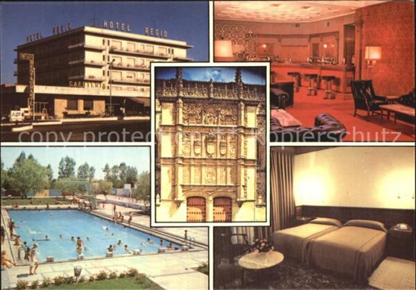 Salamanca Castilla y Leon Fachada de la Universidad Piscina Bar H