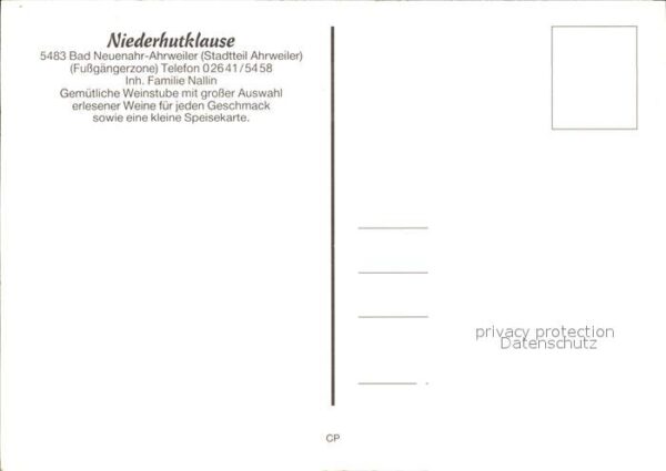 Ahrweiler Ahr Niederhutklause Weinstube – Bild 2
