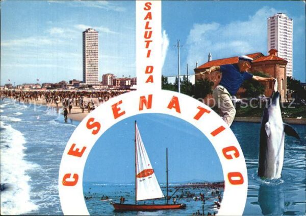 Cesenatico Strand Hotels Segeln Delphin Show