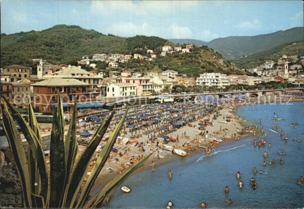 Moneglia Liguria Panorama Spiaggia Strand