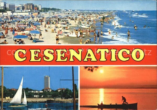 Cesenatico Strand Hotels Segeln Sonnenuntergang am