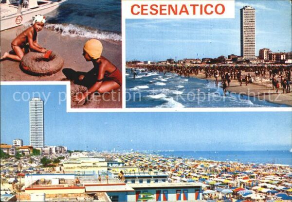 Cesenatico Kinder am Strand Hotel Hochhaus