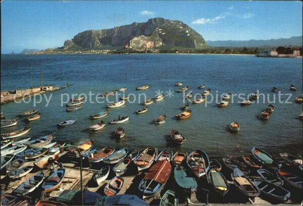 Mondello Hafen Panorama Küste