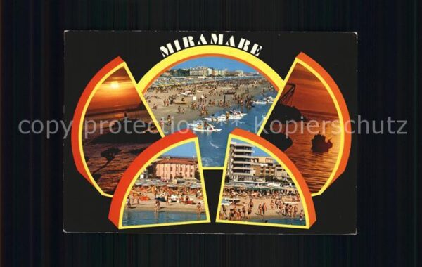 Miramare di Rimini  Sonnenuntergang am Meer Strand