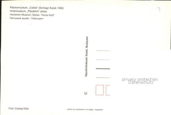 Budapest Pasztormuzeum Csikos Hirtenmuseum Pferd – Bild 2