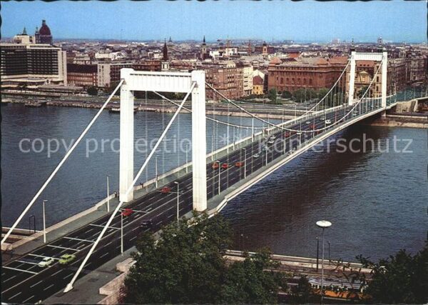Budapest Erzsebet hid Elisabethbrücke Donau