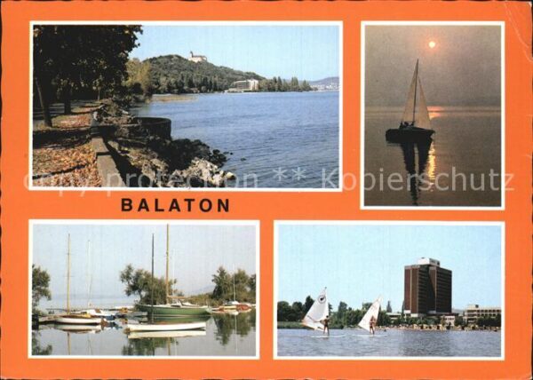 Balaton Plattensee Uferpromenade Sonnenuntergang Segeln Wi