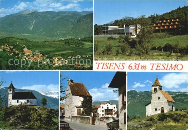 Tisens Merano Suedtirol Panorama Hotel Kirche Ortspartie