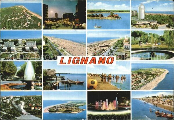 Lignano Teilansichten Ferienort Hotels Strand B