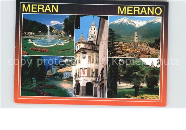 Meran Merano Teilansichten Kurstadt Blick zur Texelg