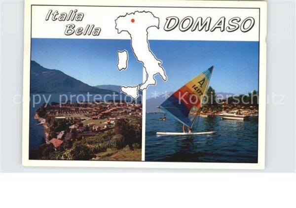 Domaso Panorama Comersee Windsurfen