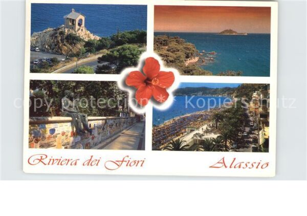 ALASSIO Savona Liguria IT Panorama Riviera dei Fiori Kapelle Skul