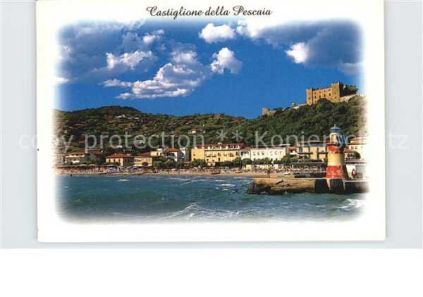 Castiglione della Pescaia Scorcio panoramico Leuchtturm Strand Bu