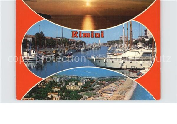 Rimini Hafen Yachten Sonnenuntergang Fliegerau
