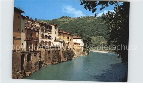 Bagni di Lucca Case sulla Lima Häuserpartie am Fluss