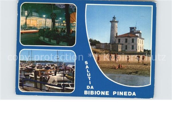 Bibione Pineda Strassenpartie Hafen Strand Leuchtturm