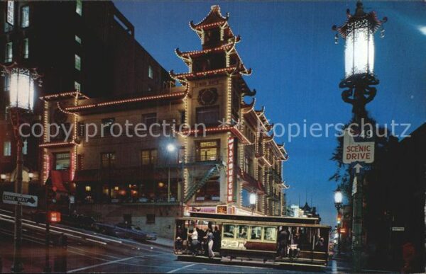San Francisco California Chinatown after Dark