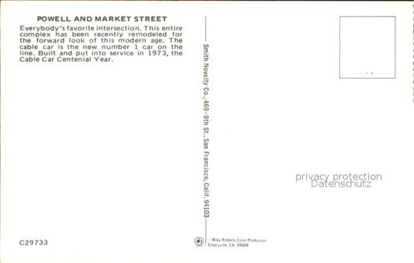 San Francisco California Powell and Market Street – Bild 2