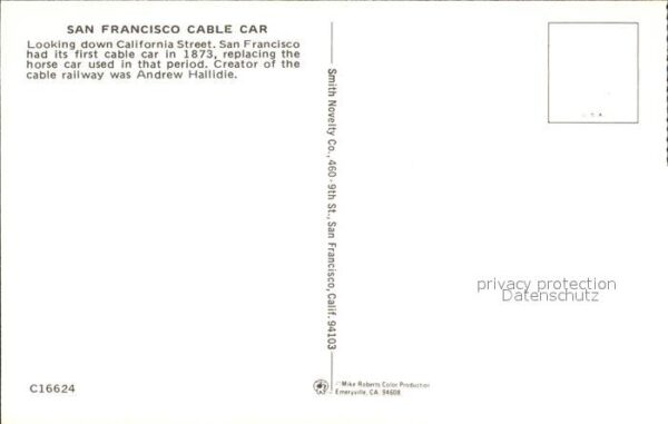 San Francisco California Cable Car California Street – Bild 2