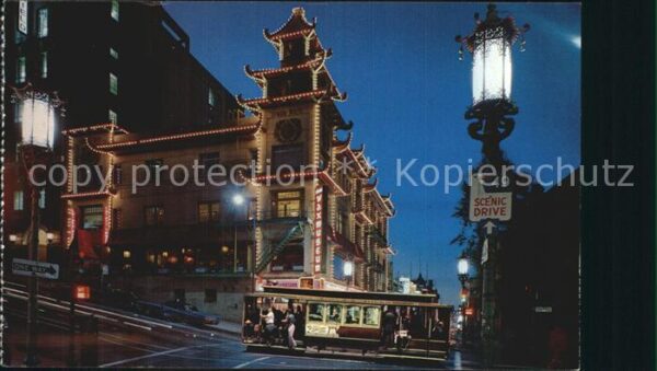 San Francisco California Chinatown after Dark