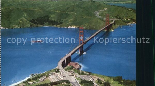 San Francisco California Fliegeraufnahme Golden Gate Bridge