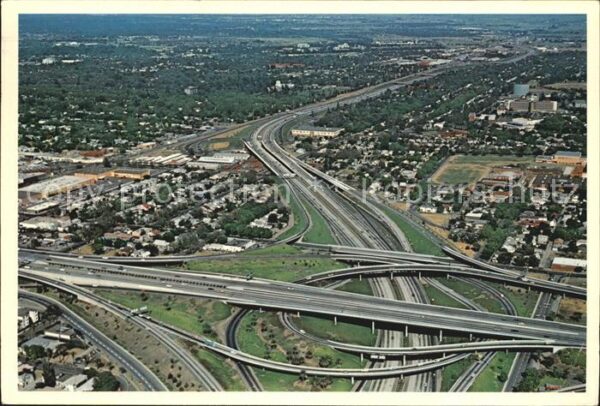 Sacramento California Fliegeraufnahme Freeway Interchange
