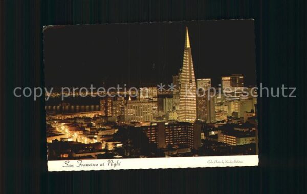 San Francisco California Skyline at Night