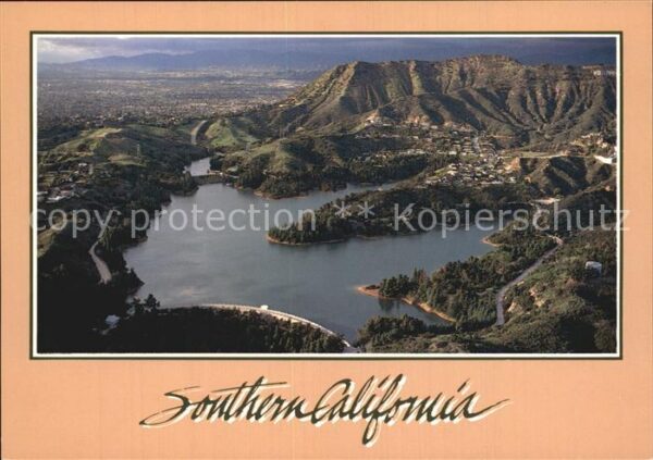 Hollywood California Fliegeraufnahme  Lake Hollywood
